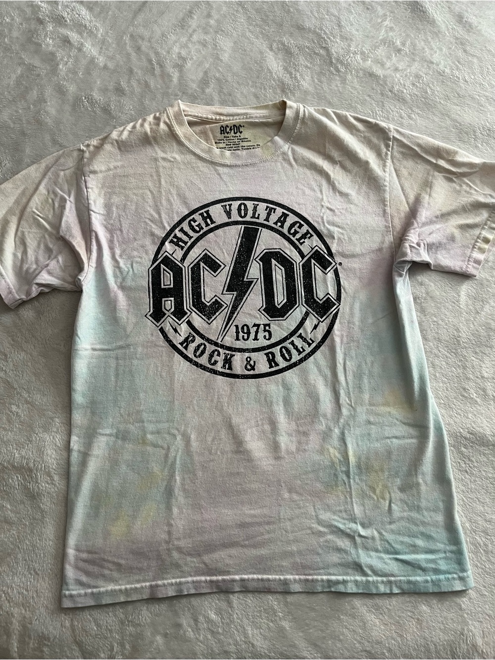 AC/DC High Voltage Rock & Roll Tie Dye Graphic Tee